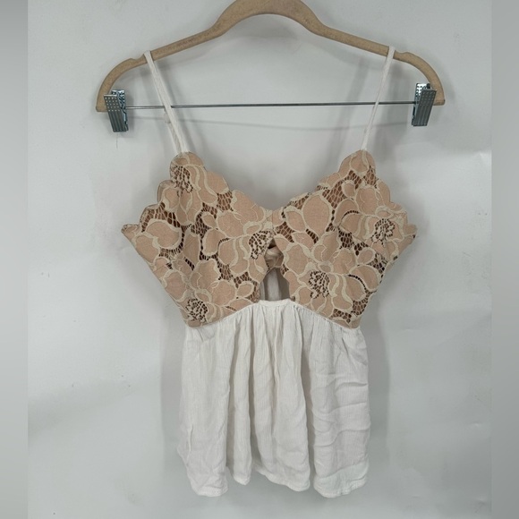Tularosa Floral Bohemian Women XS Fairycore Renaissance Peplum Romantic Top - Picture 1 of 7